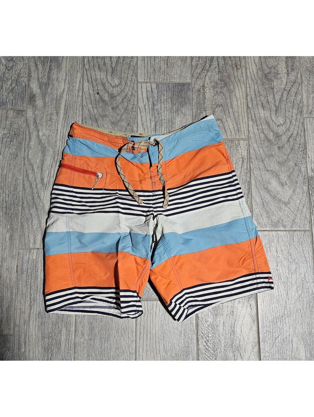 Men's Patagonia Board Shorts Swim Trunks Size 32 Colorful Striped With Pocket
